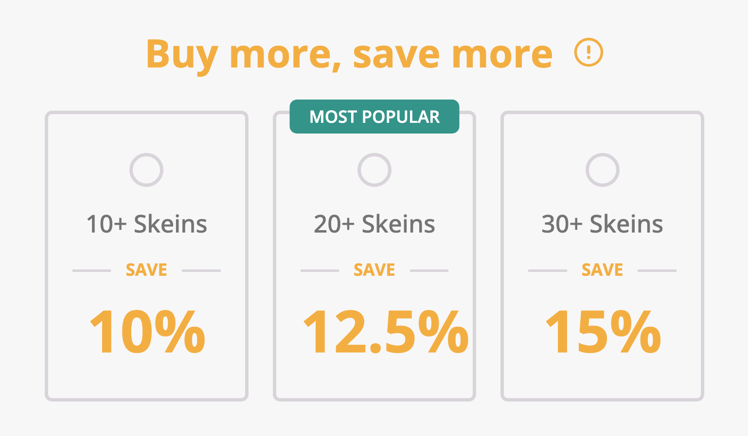 NEW Volume Buy Feature