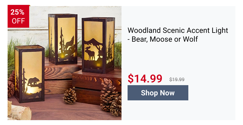 Woodland Scenic Accent Light - Bear, Moose or Wolf