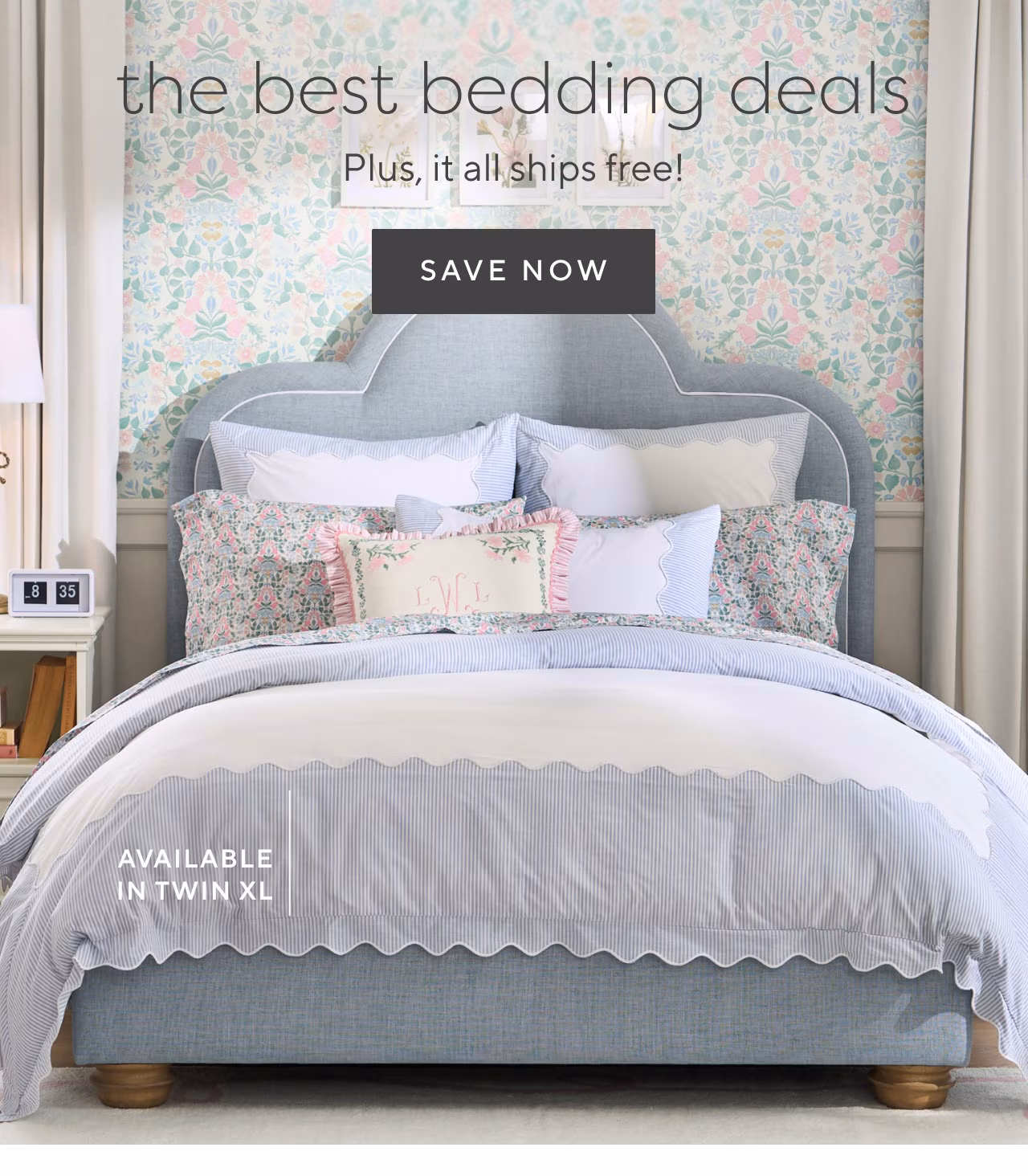Up to 60% off bedding. Save now