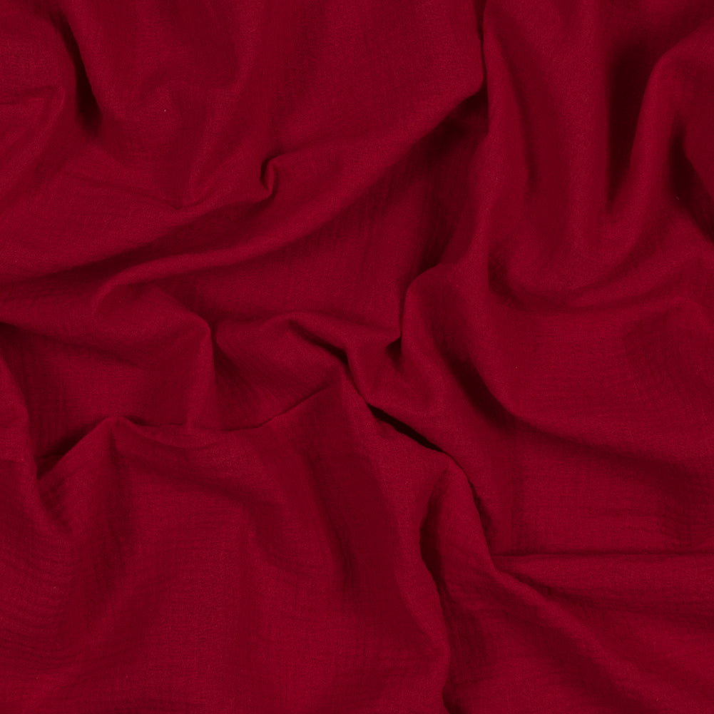 Image of Double Cotton Gauze - True Red - Talamanca Collection