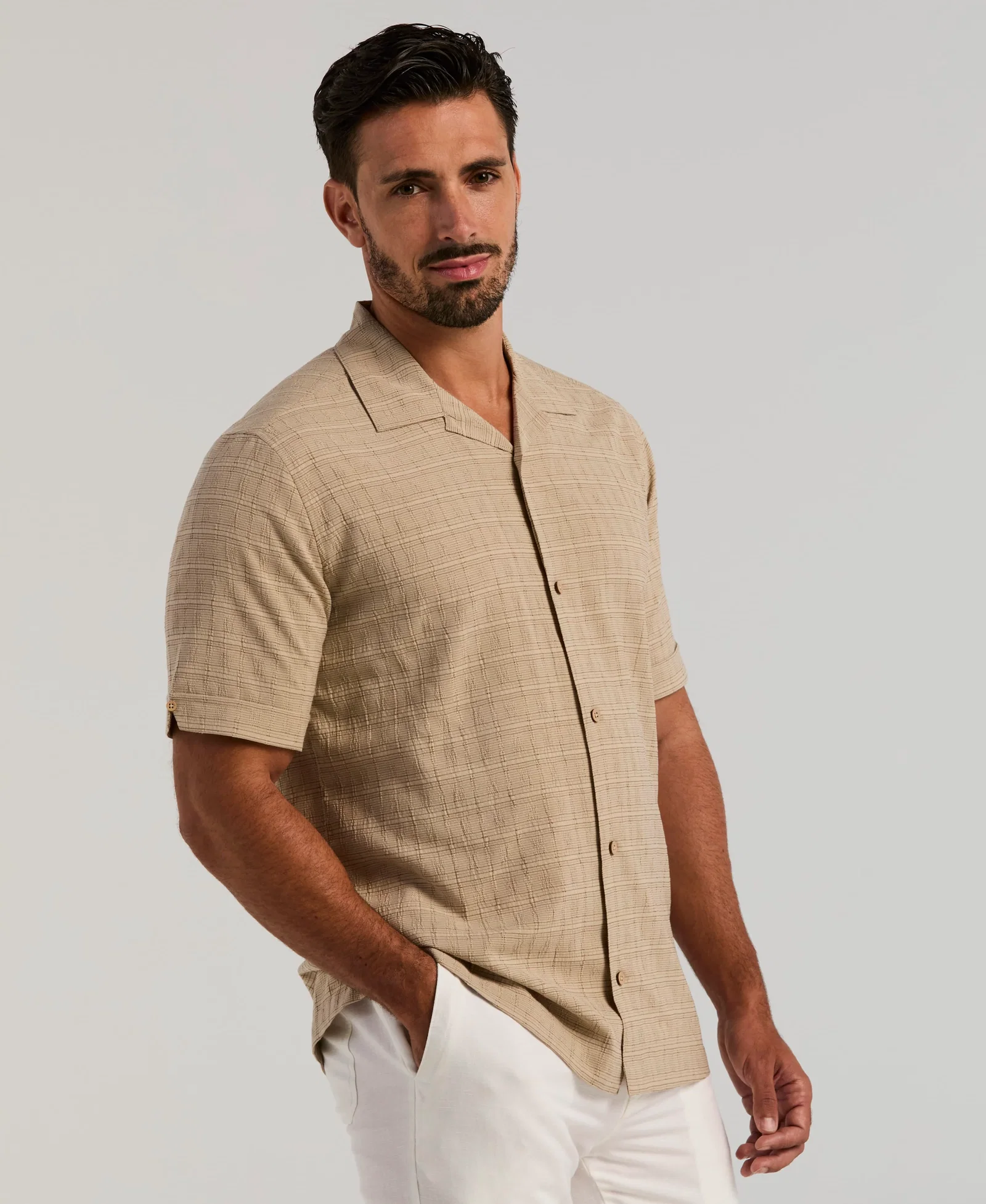 Image of Seersucker Windowpane Shirt