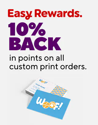 Print. Promote. Bring them in.
Up to $125 off custom print orders
10% back in points on custom print orders
30% off custom labels
20% off custom posters