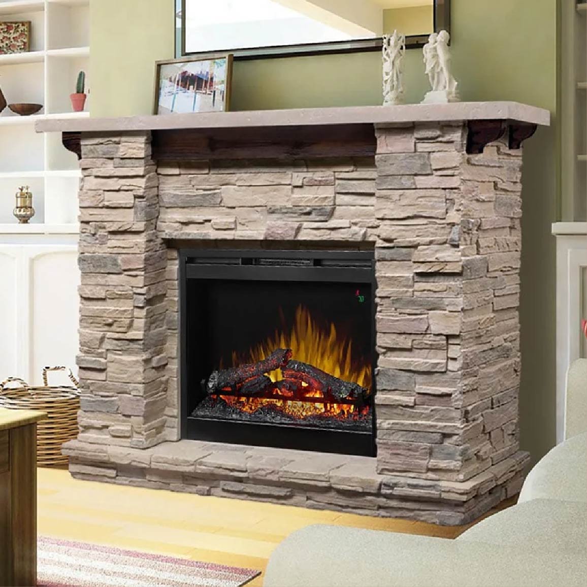 Featherston Electric Fireplace Mantel Package