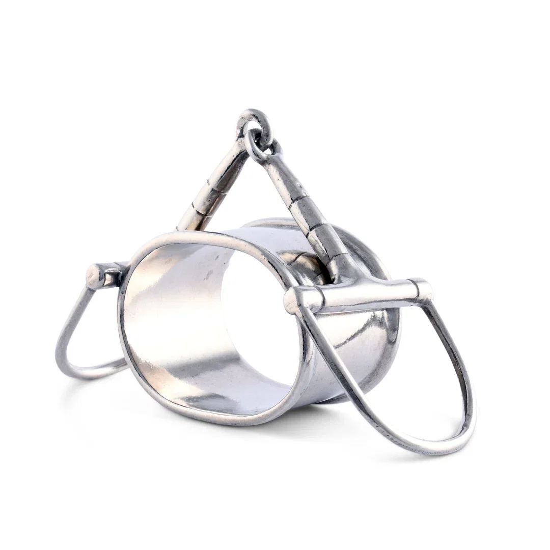 Equestrian Pewter Horse Bit Napkin Ring