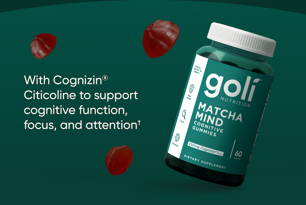 With Cognizin® Citicoline to support cognitive function, focus, and attention†