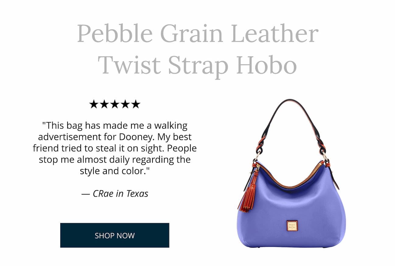 Pebble Grain Twist Strap Hobo
