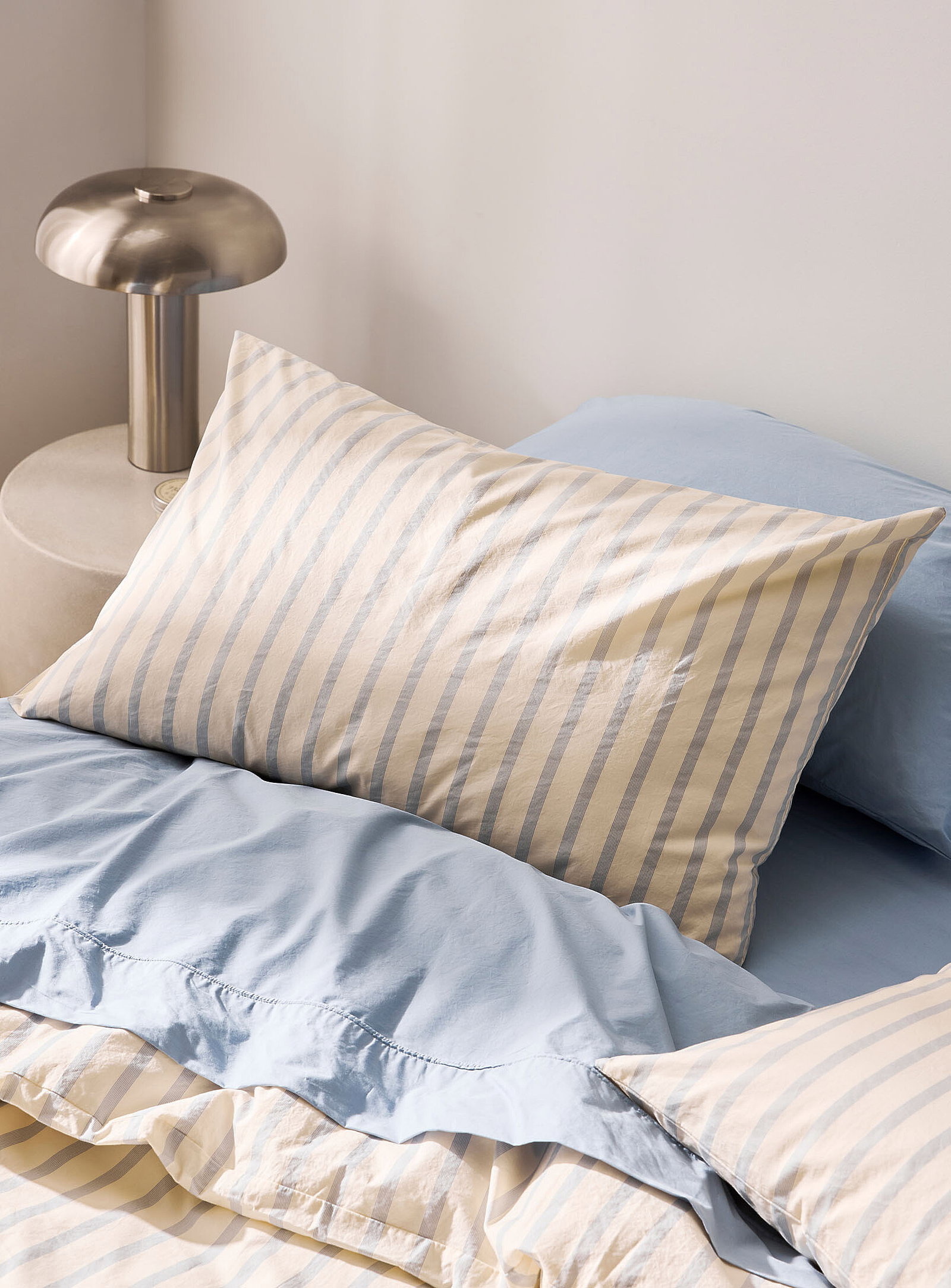 Hopper striped organic cotton pillow sham<br>See available sizes
