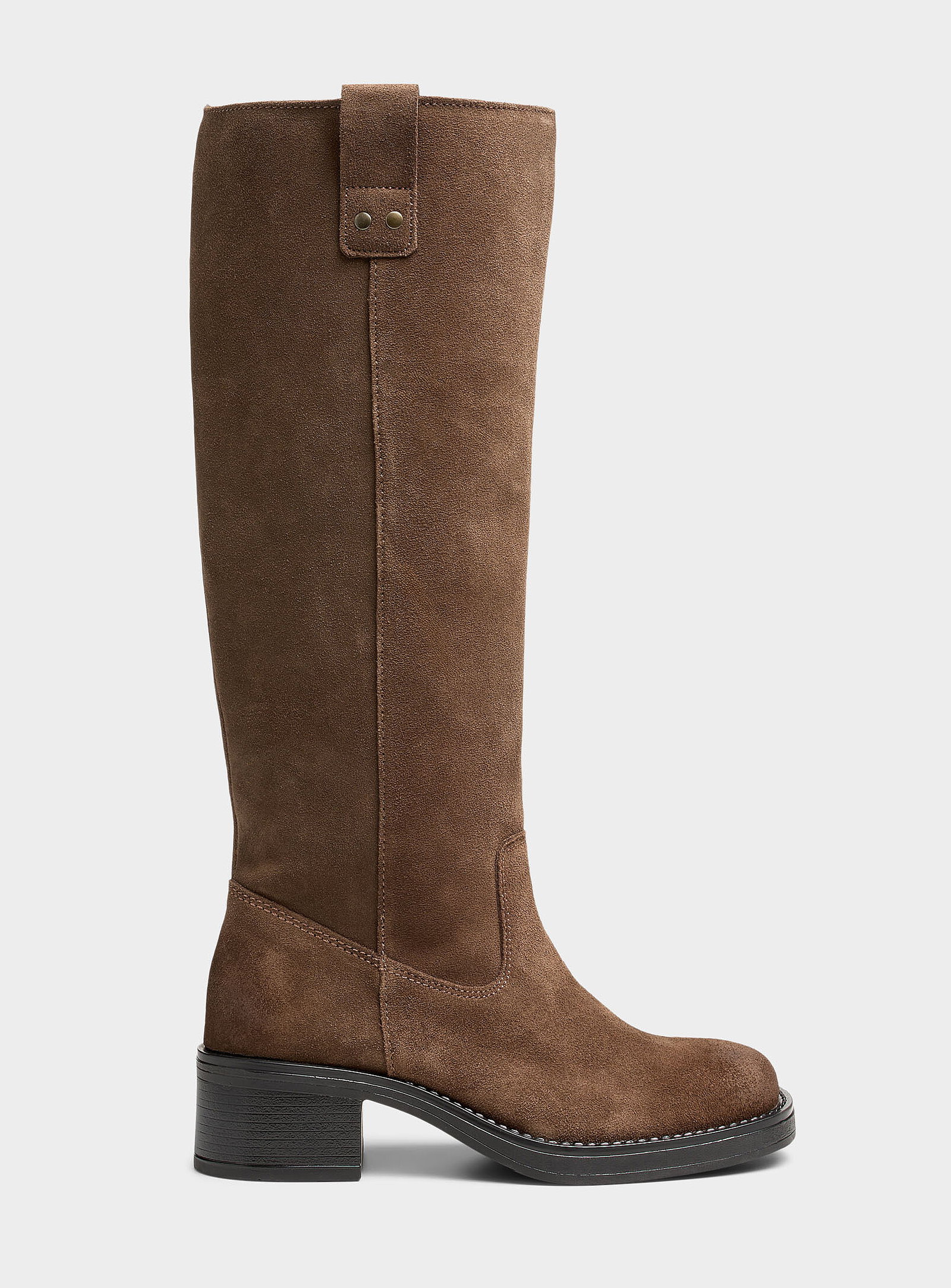 Supple suede hight boots<br>Made in Portugal<br>Women