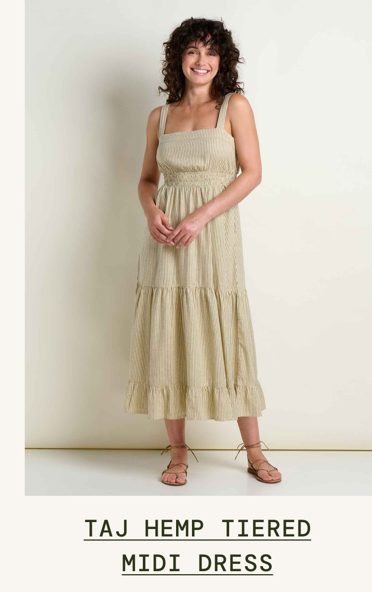 Taj Hemp Tiered Midi Dress