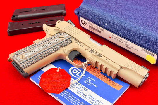 Rare Colt 1911 M45A1 Government 5" Desert Sand Rail Pistol .45 ACP w/ Case
