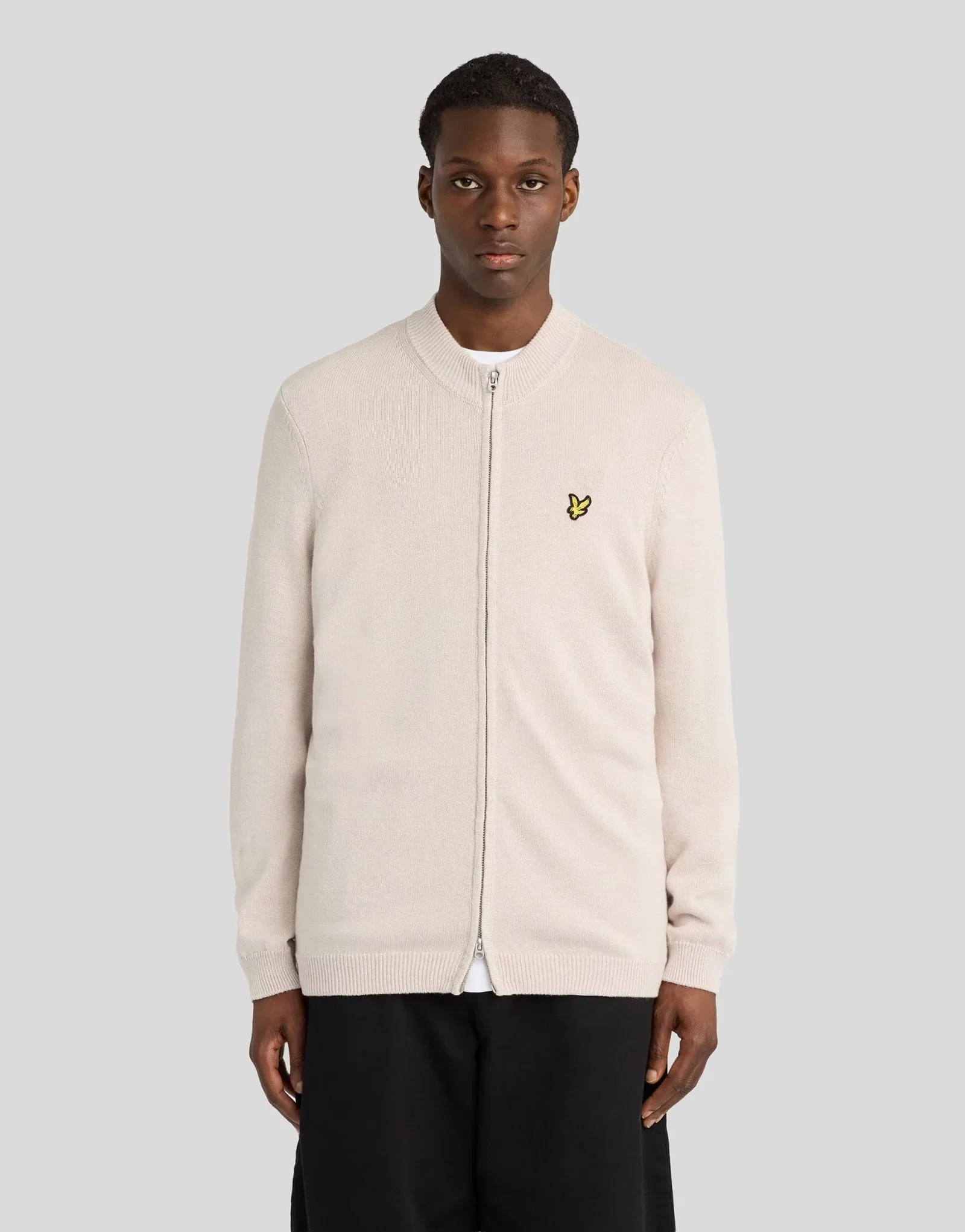 Image of Cotton Merino Zip Cardigan