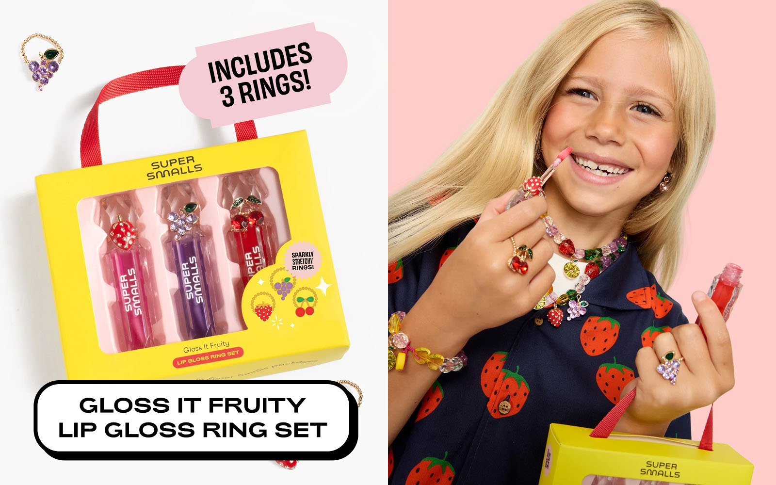 Gloss It Fruity Lip Gloss Ring Set