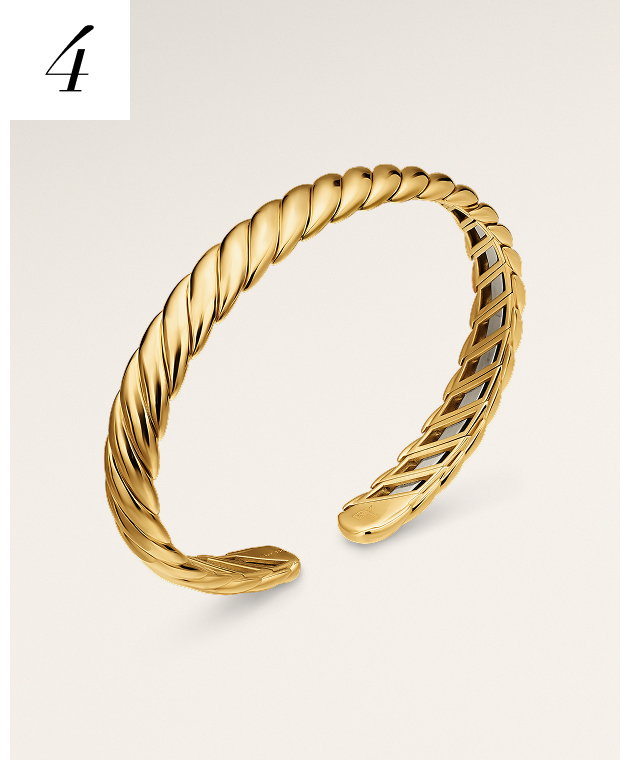 Sculpted Cable Flex Bracelet18K Yellow Gold, 7.5mm