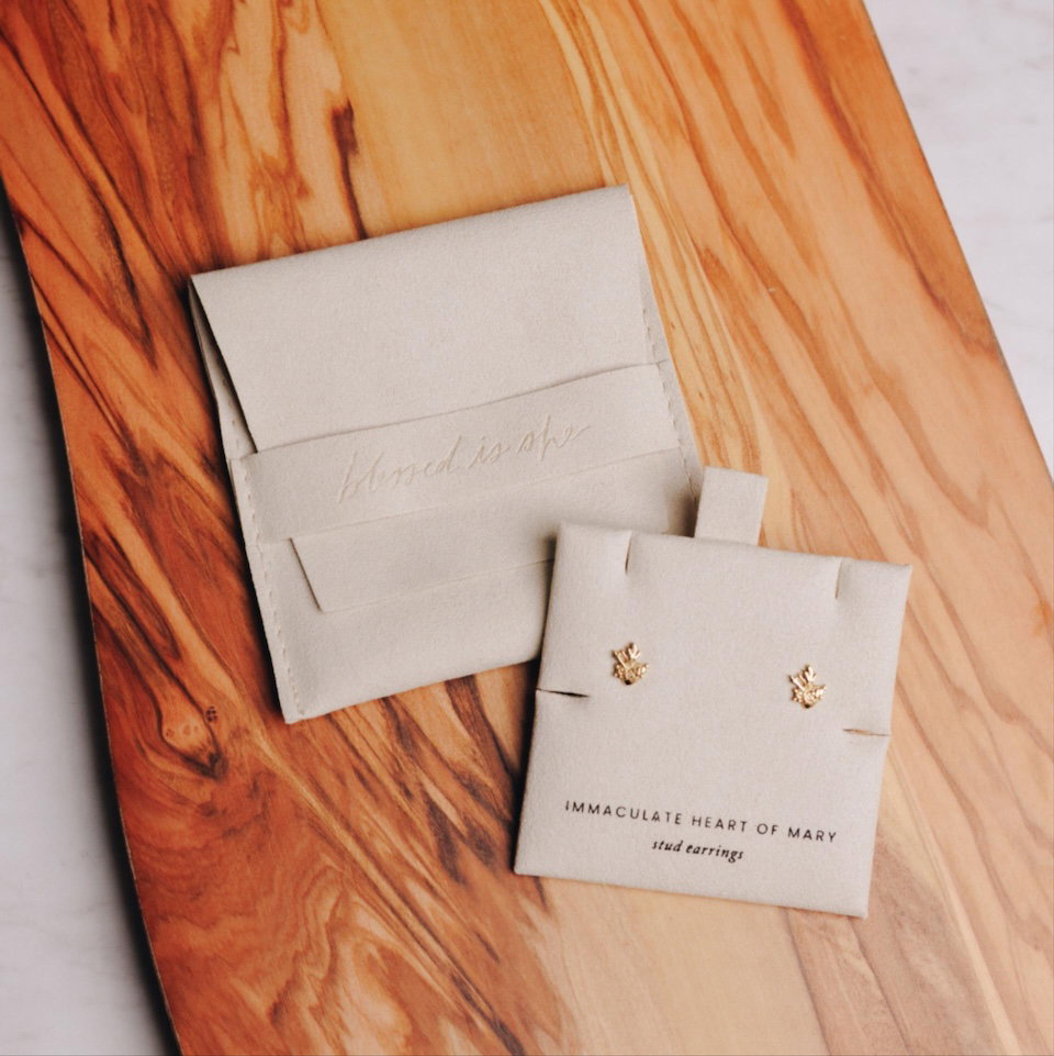 Immaculate Heart of Mary Stud Earrings