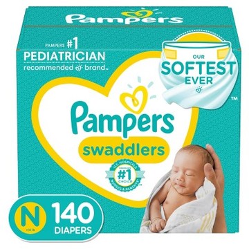 Pampers Swaddlers Diapers (Size 0-6) 