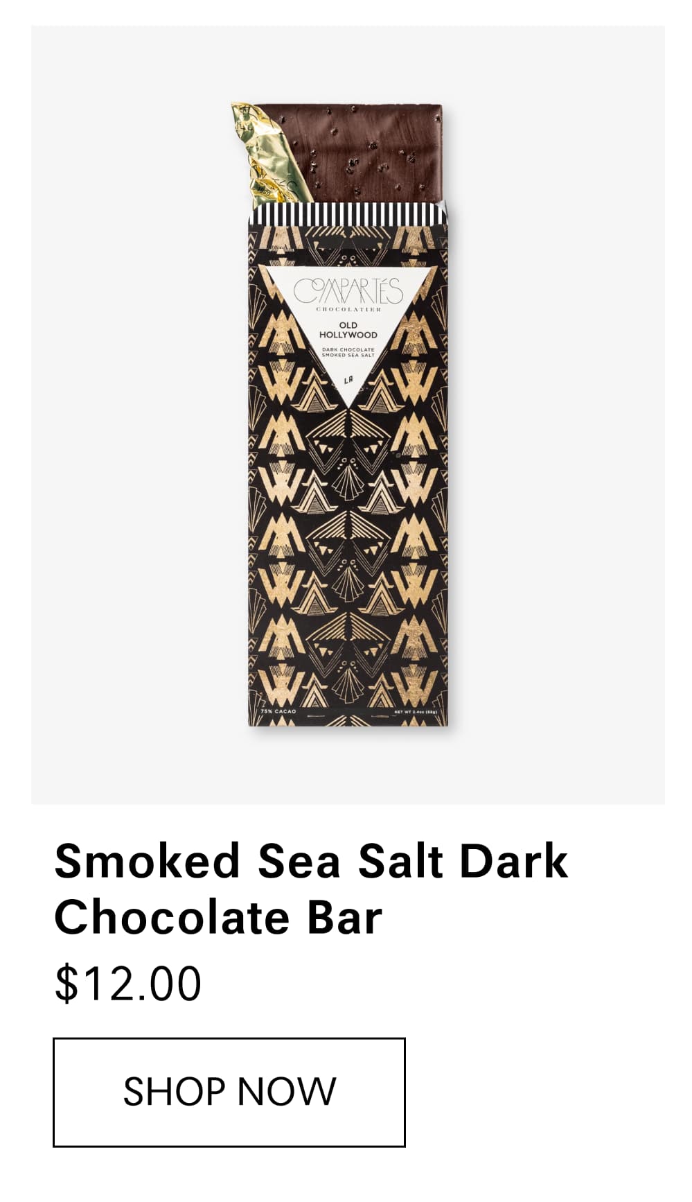 Smoked Sea Salt Dark Chocolate Bar