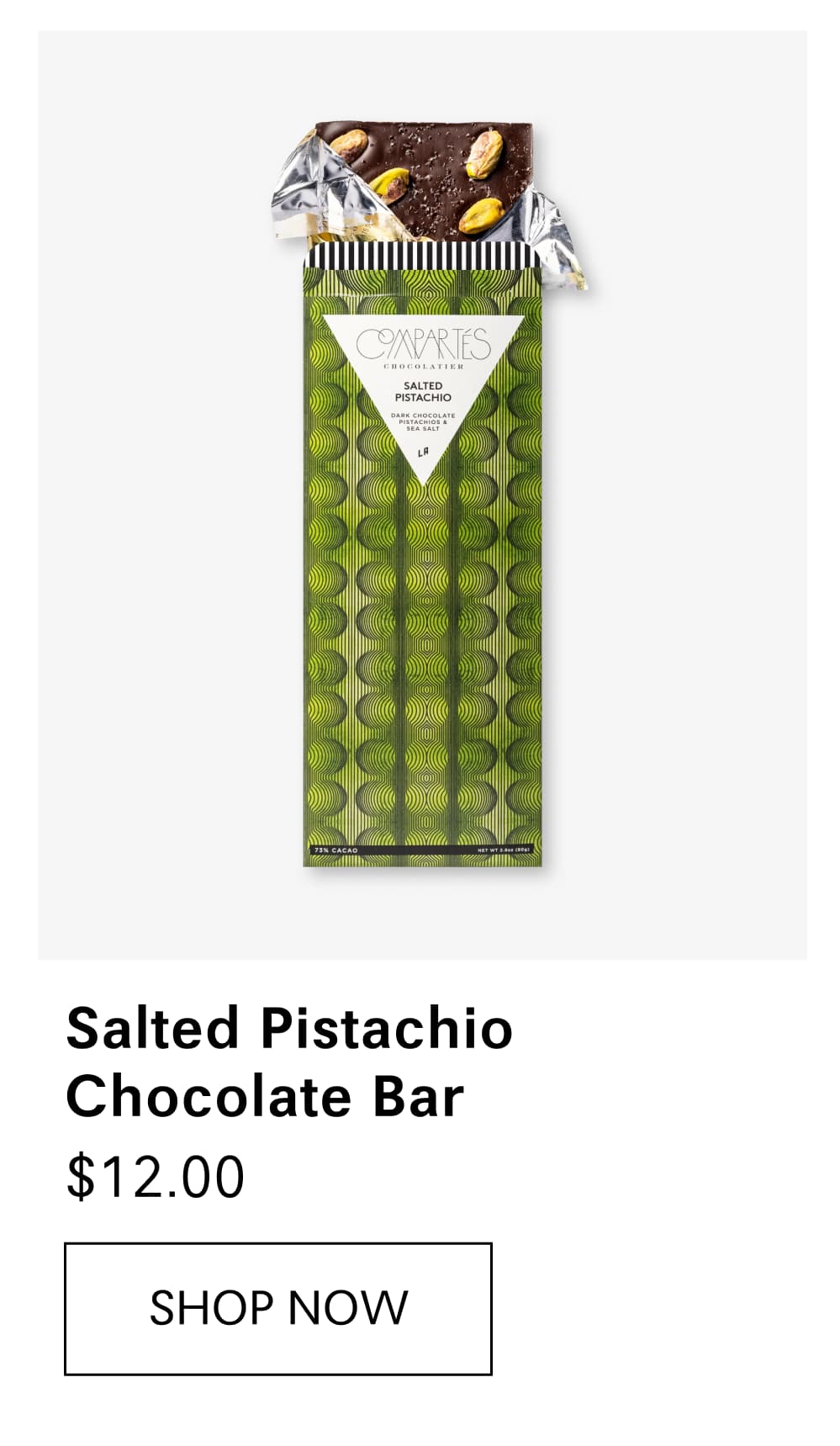 Salted Pistachio Chocolate Bar