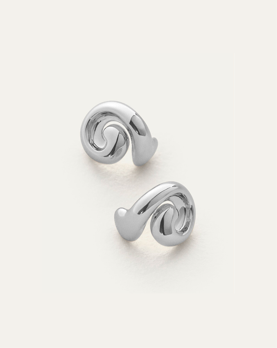 small gio earrings silver