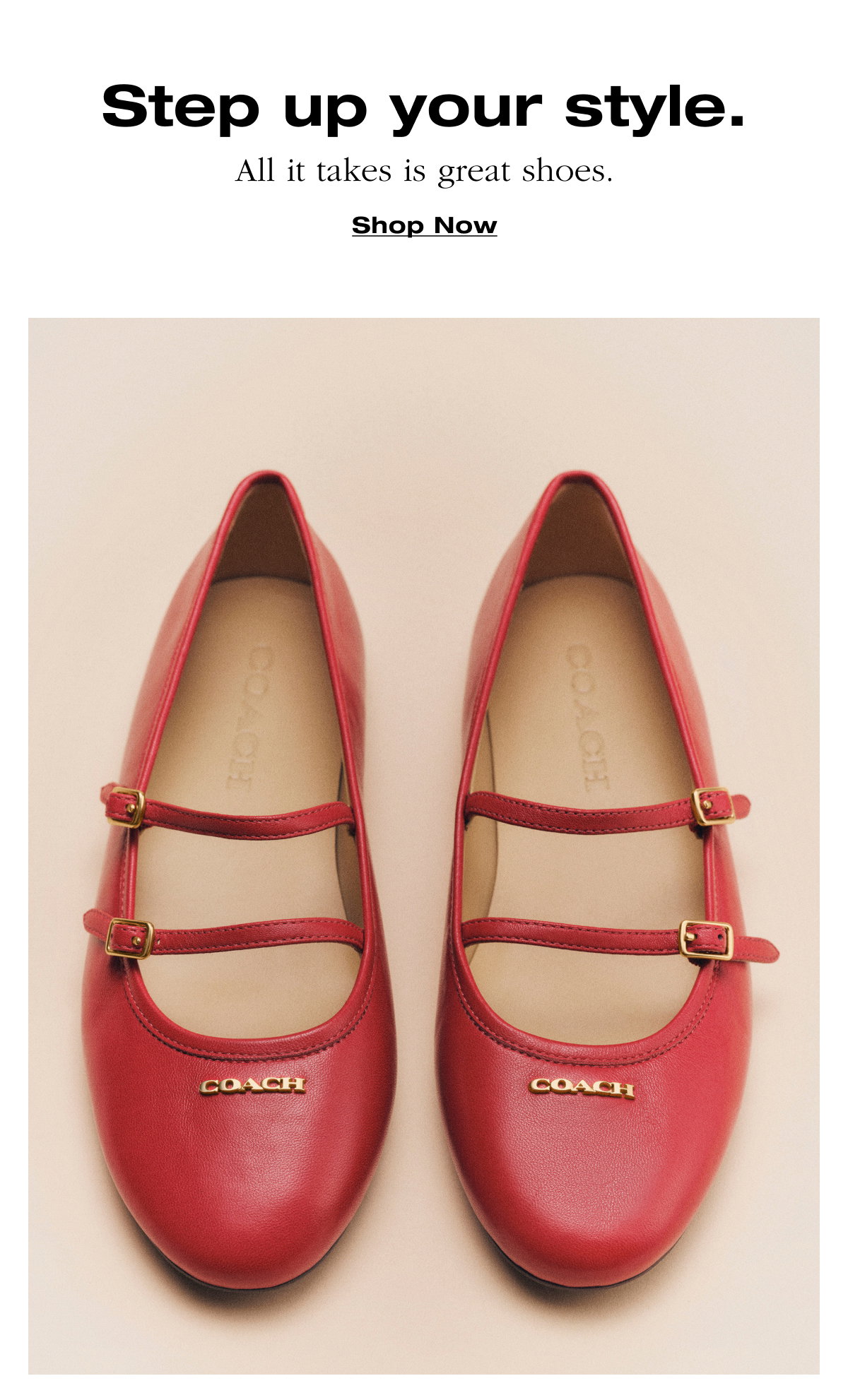 Step up your style. All it takes is great shoes. Shop Now