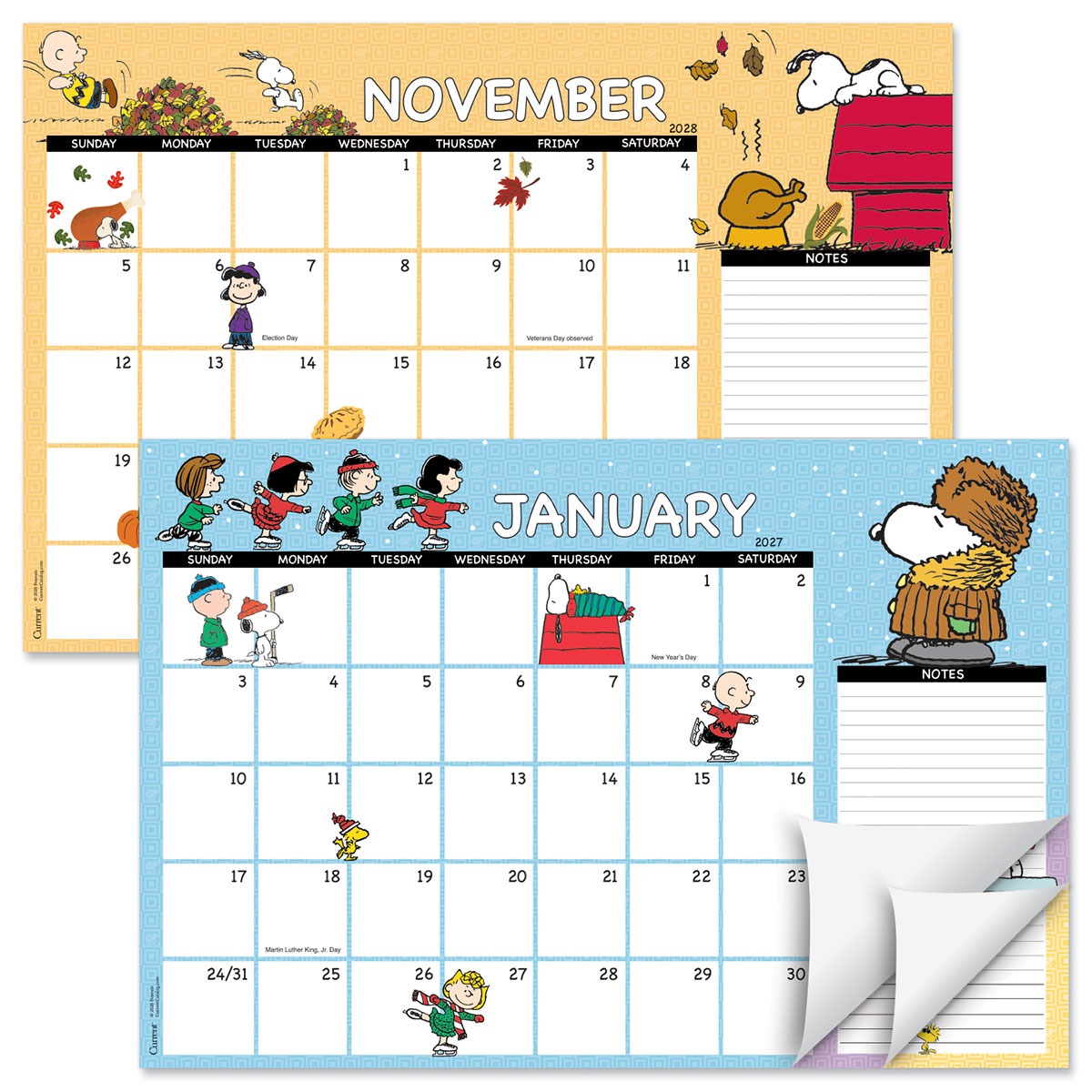 Image of 2027–2028 Peanuts Calendar Pad