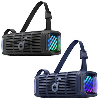 Soundcore Boom 3i Outdoor Waterproof Bluetooth Speaker, Available in Black or Blue