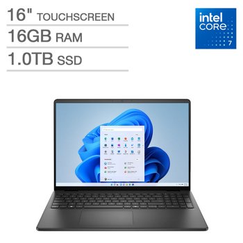 Dell 16-inch Touchscreen Laptop with Intel Core 7 Processor