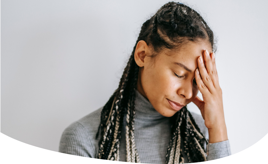 Person with a migraine
