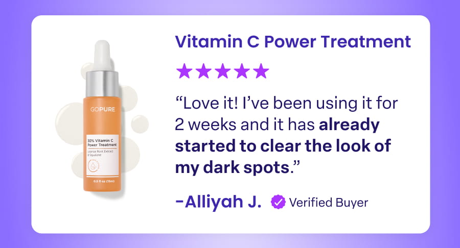 Vitamin C Power Treatment "Love it! I've been using it for 2 weeks and it has already started to clear the look of my dark spots." -Alliyah J. Verified Buyer