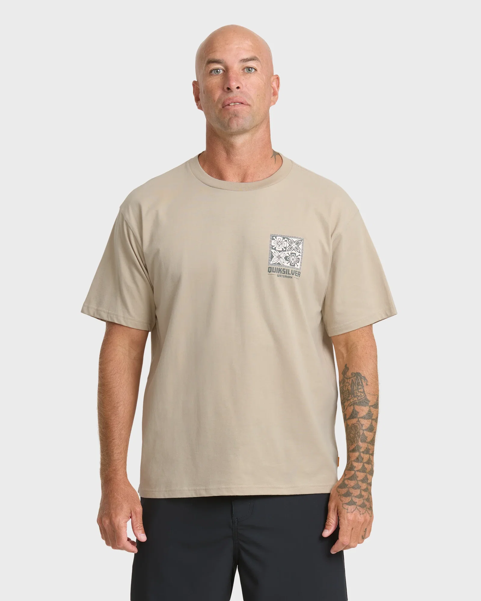Image of Waterman In The Elements Classic Short Sleeve Cotton T-Shirt - Plaza Taupe