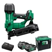 Hikoki NV1845DAJXZ 18V Brushless Coil Nail Gun, 2x 2.0Ah Batteries, Charger & Case