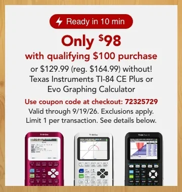 texas instruments graphing calculator $98