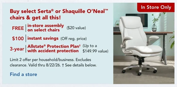 shaq serta chairs