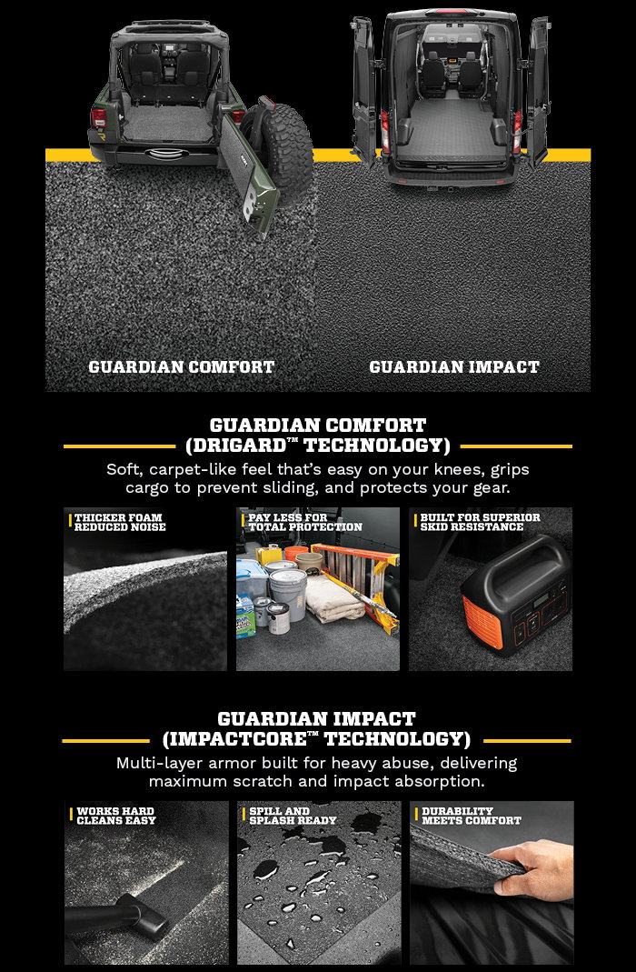 Husky Guardian and Impact liners for Jeep and van image gallery