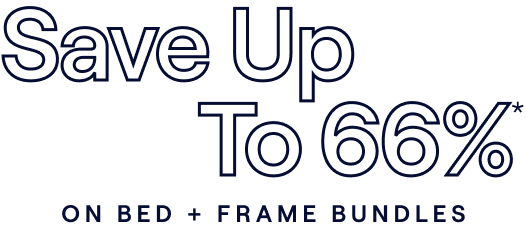 Save Up to 66% on Bed + Frame Bundles