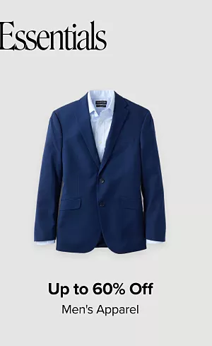 Up to 60% off mens apparel. Shop now. A blue blazer and dress shirt.