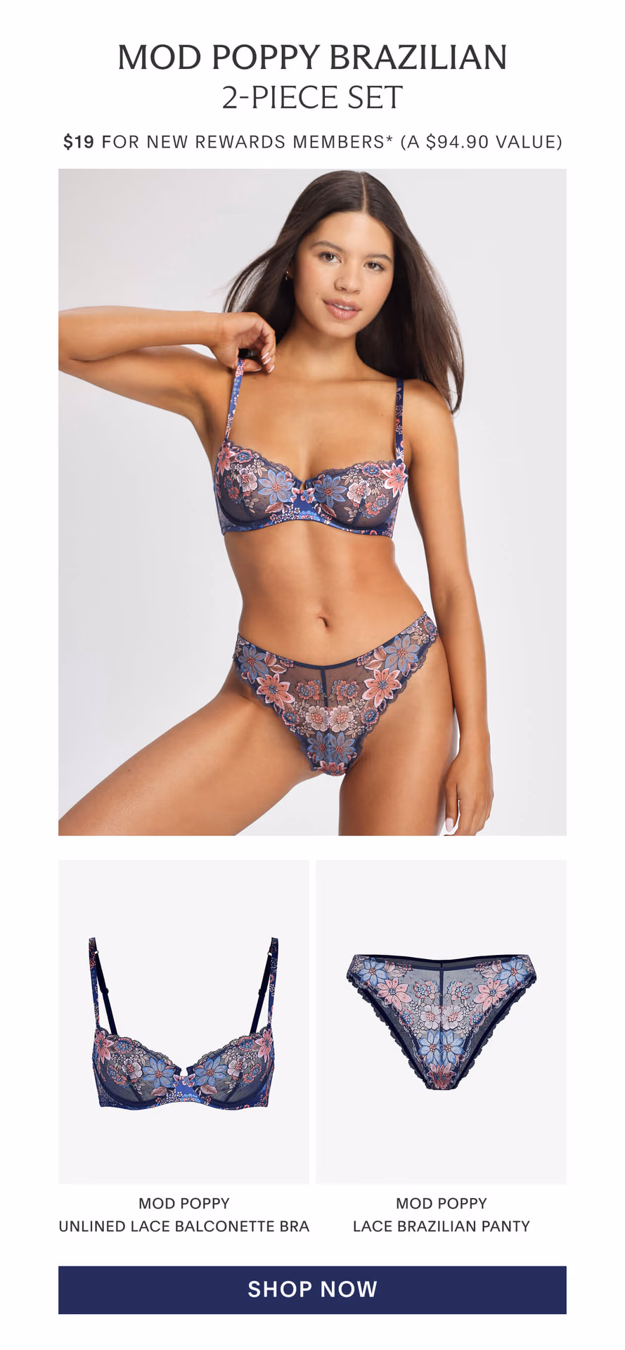 Mod Poppy Brazilian 2-Piece Set