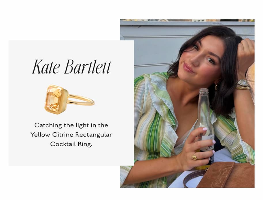 Kate Bartlett Yellow Cocktail Ring