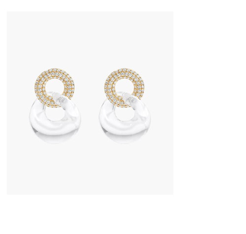 Pave Link Earrings