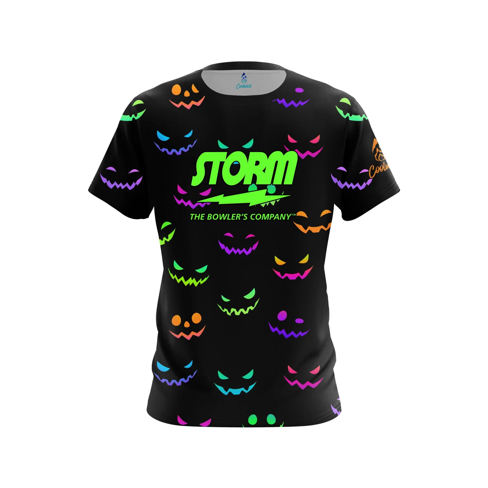 Image of Neon Jack O Lantern CoolWick Bowling Jersey - Storm Bowling