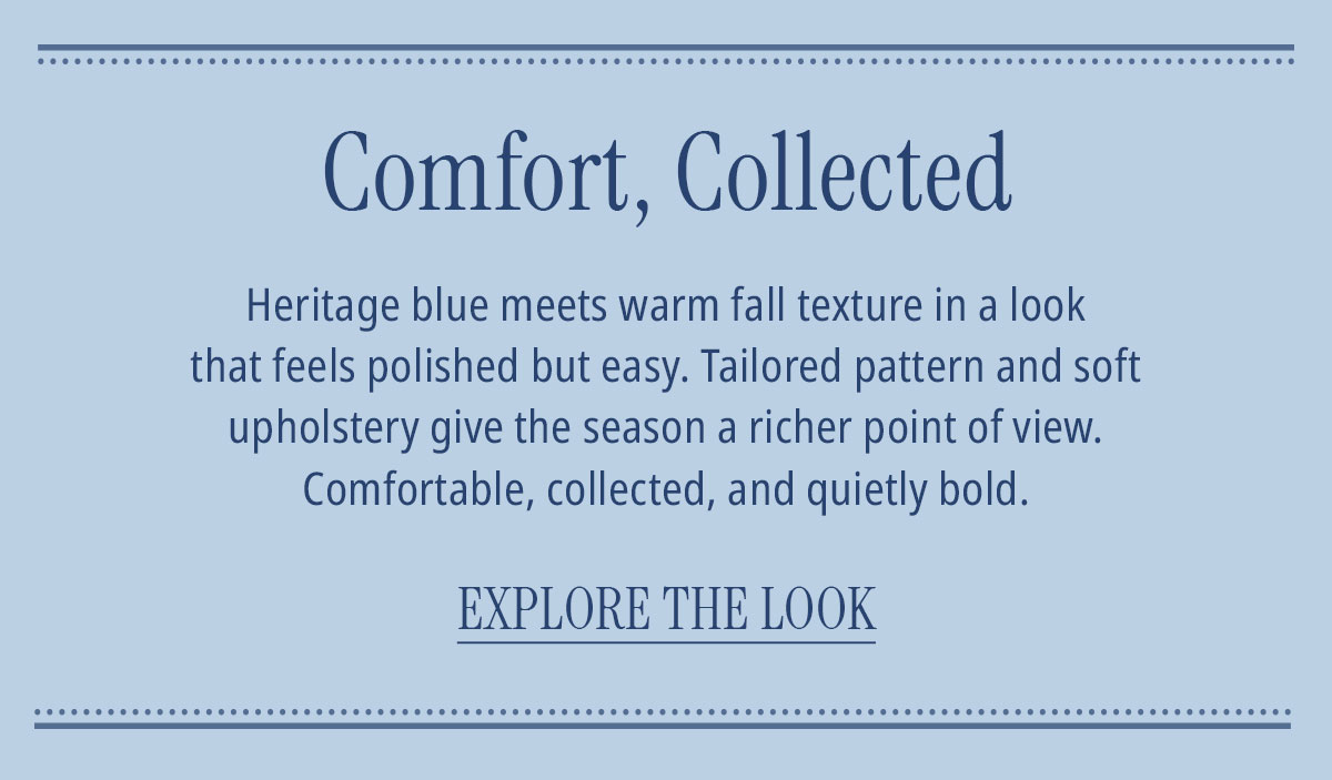 Comfort, collected