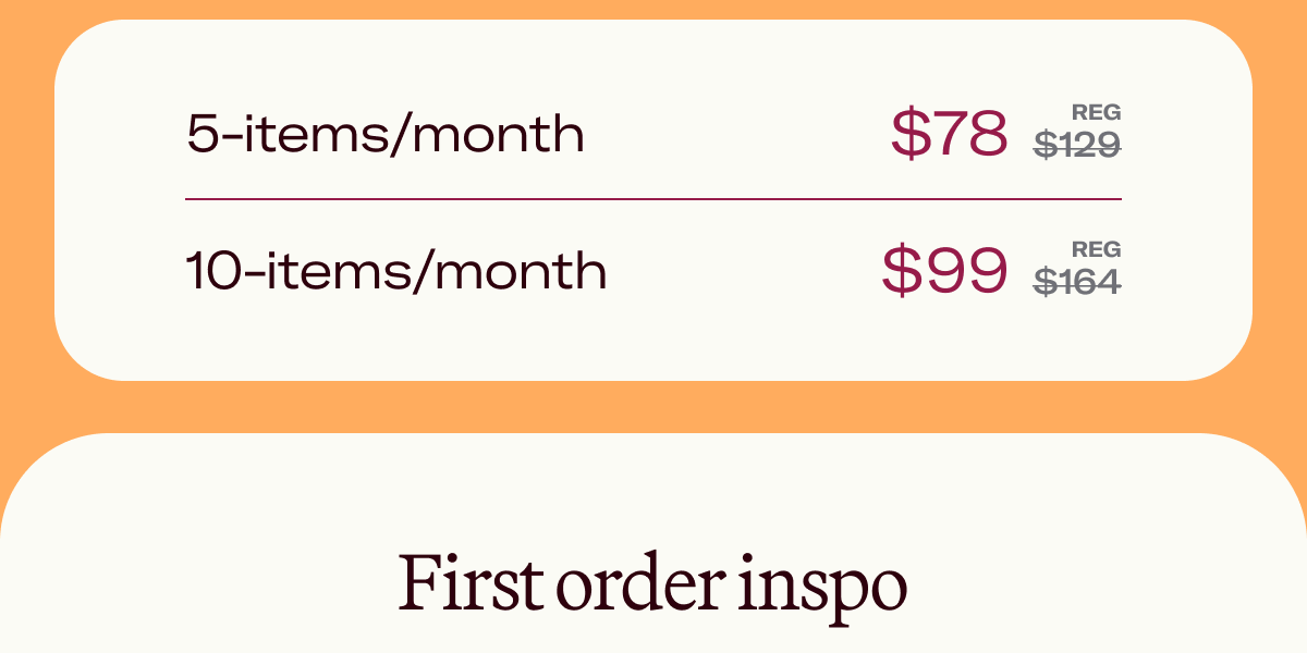 5-items/month $78 