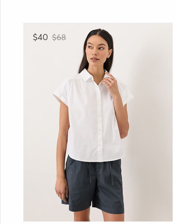 Organic All Day Poplin Easy Shirt