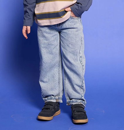 Straight-leg jeans for boys - double stone
