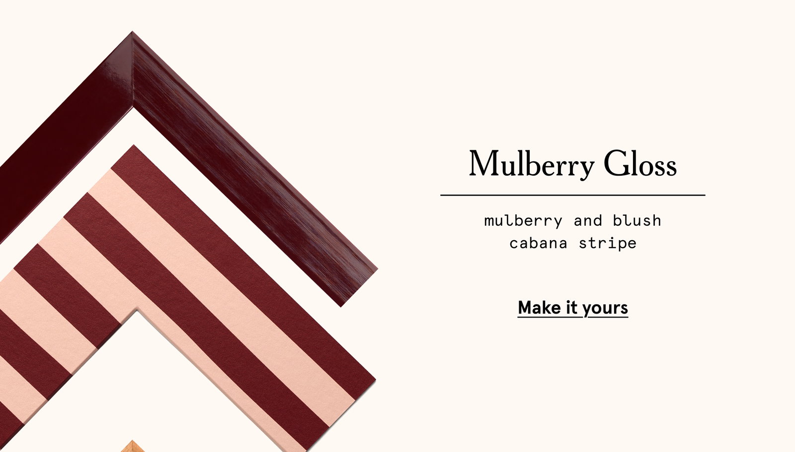 Mulberry Gloss - mulberry and blush cabana stripe