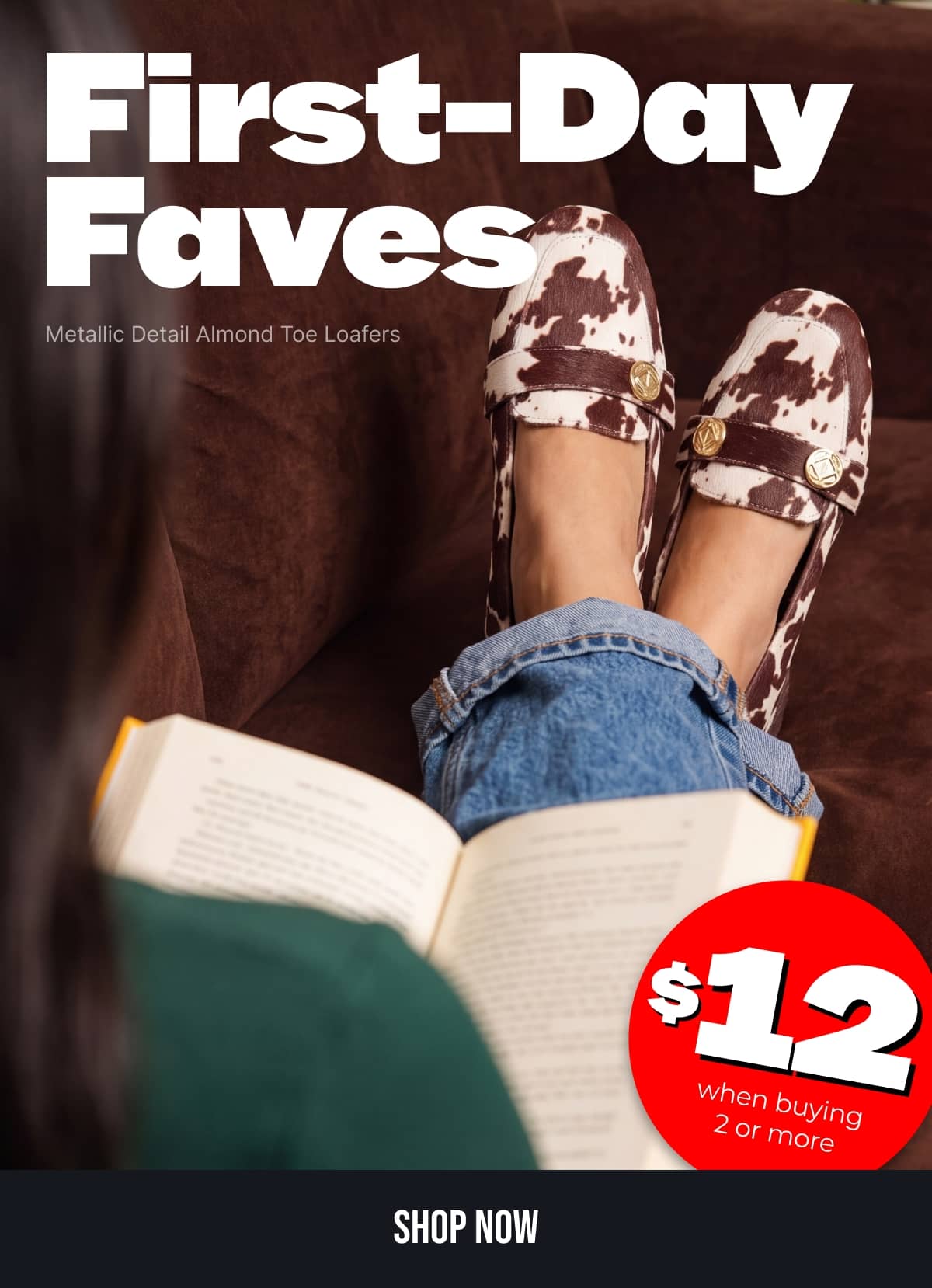 First-Day Faves - Shop Metallic Detail Almond Toe Loafers