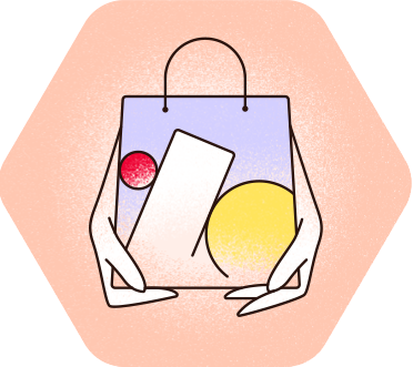 Symbol für Einkauf und Gesundheitsprodukte.