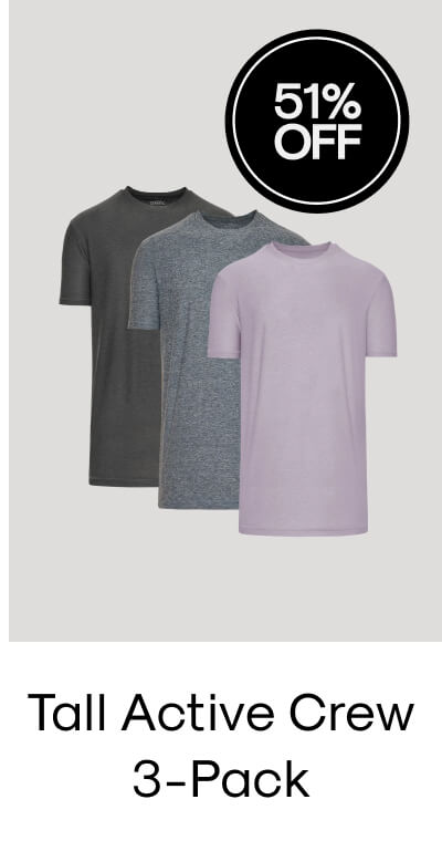 Tall Active Crew 3-Pack