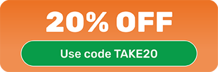 20% off with code TAKE20