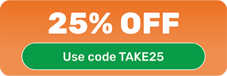 25% off with code TAKE25