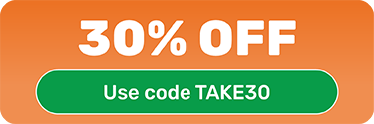 30% off with code TAKE30